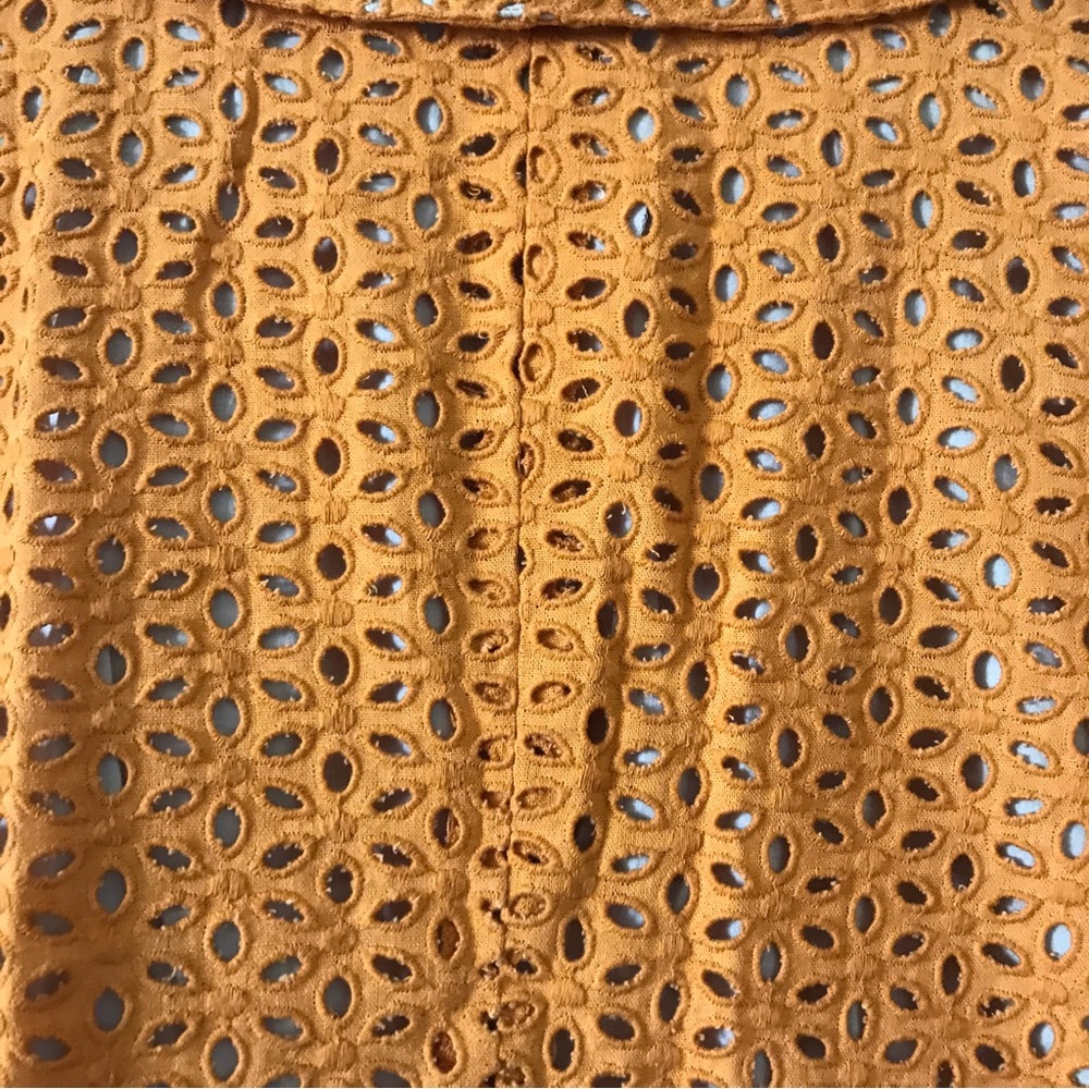 Chico’s Orange Eyelet embroidered Jacket blazer size M - Picture 8 of 15